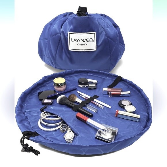 Lay-N-Go Handbags - LAY/N/GO Cosmo Travel Washable Cosmetic Bag, 20” when flat, plenty of pockets